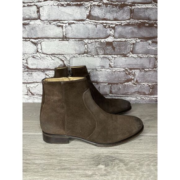 N.D.C. Made by Hand Brown Maple Suede Leather Zip Booties Boots Women 39EU/8.5M - Picture 14 of 16